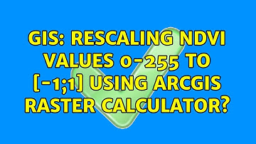 GIS: Rescaling NDVI values 0-255 to [-1;1] using ArcGIS Raster Calculator?