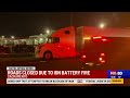 Sacrament battery fire spews toxic smoke, leads to road closure