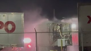 Sacrament battery fire spews toxic smoke, leads to road closure