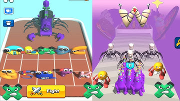 MERGE ALFHABET LORE RUN VS MERGE GRIMA MONSTER RUN ⭐ MERGE BATTLE GAMEPLAY MAX LEVEL