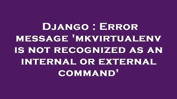 Django : Error message 