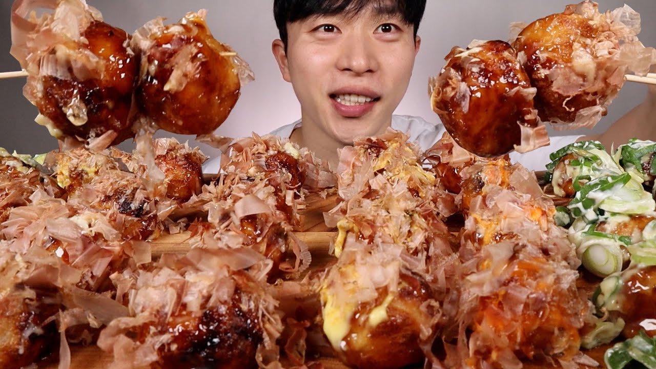 우리 동네 새로생긴 타코야끼집 맛있어보이길래....ㅎ 먹방ASMR MUKBANG Octopus Balls EATING SHOW