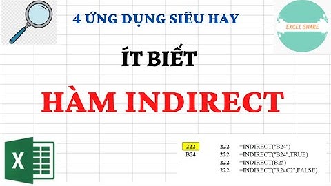 Hàm indirect trong excel là gì năm 2024