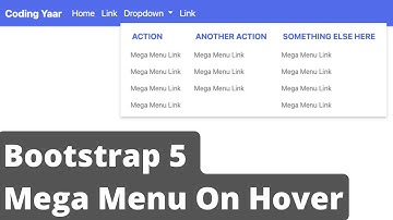 Dropdown Mega Menu Bootstrap 5