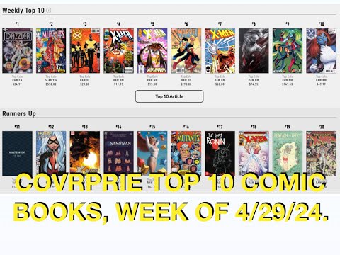 Covrprice Top 10 Comic Books, April 29, 2024.