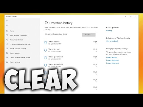 How To Clear Windows Defender History Windows 10 - Delete Windows Security Protection History