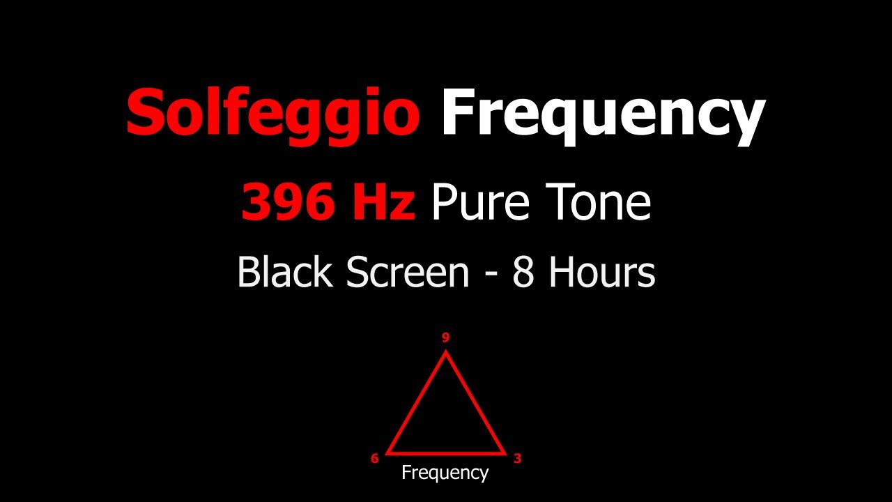 Solfeggio Frequency 396 Hz | Pure Tone | Remove Fear | Root Chakra Balance | Black Screen - 8 Hours