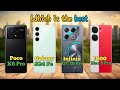 Poco X6 Pro vs Galaxy S24 Fe vs Infinix GT 20 Pro vs IQOO Neo 9 Pro || Full Comparison Video
