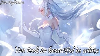 Nightcore - Beautiful In White 【Lyrics】