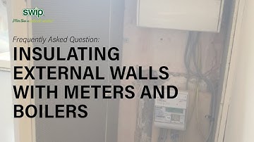 Insulating external walls with meters and boilers