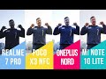 POCO X3 vs REALME 7 PRO vs ONEPLUS NORD vs Mi NOTE 10 LITE. ТЕСТ КАМЕР