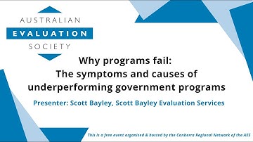 Why programs fail: The symptoms and causes of underperforming government programs