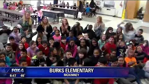 Evan visits Burks Elementary