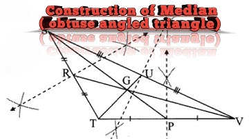 8th maths - Chapter 4 -Construction of medians- obtuse angled triangle