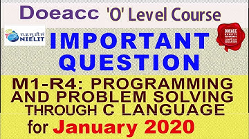 Important/selective Question | M3-R4: Programming & problem Solving through c language | O Level