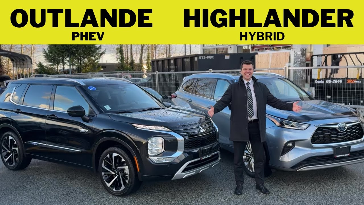 Mitsubishi Outlander PHEV 2025 VS Toyota Highlander Hybrid comparison ...