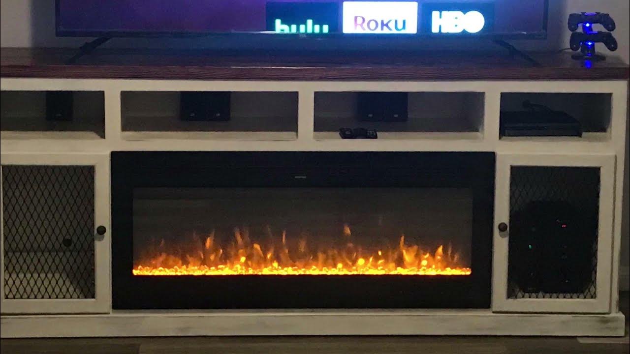 Custom made TV Stand with FirePlace YouTube