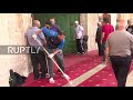 East Jerusalem: Al-Aqsa Mosque cleaned following clashes