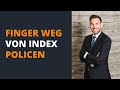 Vorsicht vor IndexPolicen Versicherungen! Das musst du unbedingt wissen!