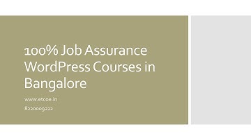 100% Job Assurance WordPress Courses in Bangalore and  Coimbatore-www.etcoe.in
