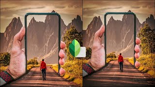 3d Mobile Frame Editing | Pop out effect Sanpseed photo editing tutorial screenshot 5