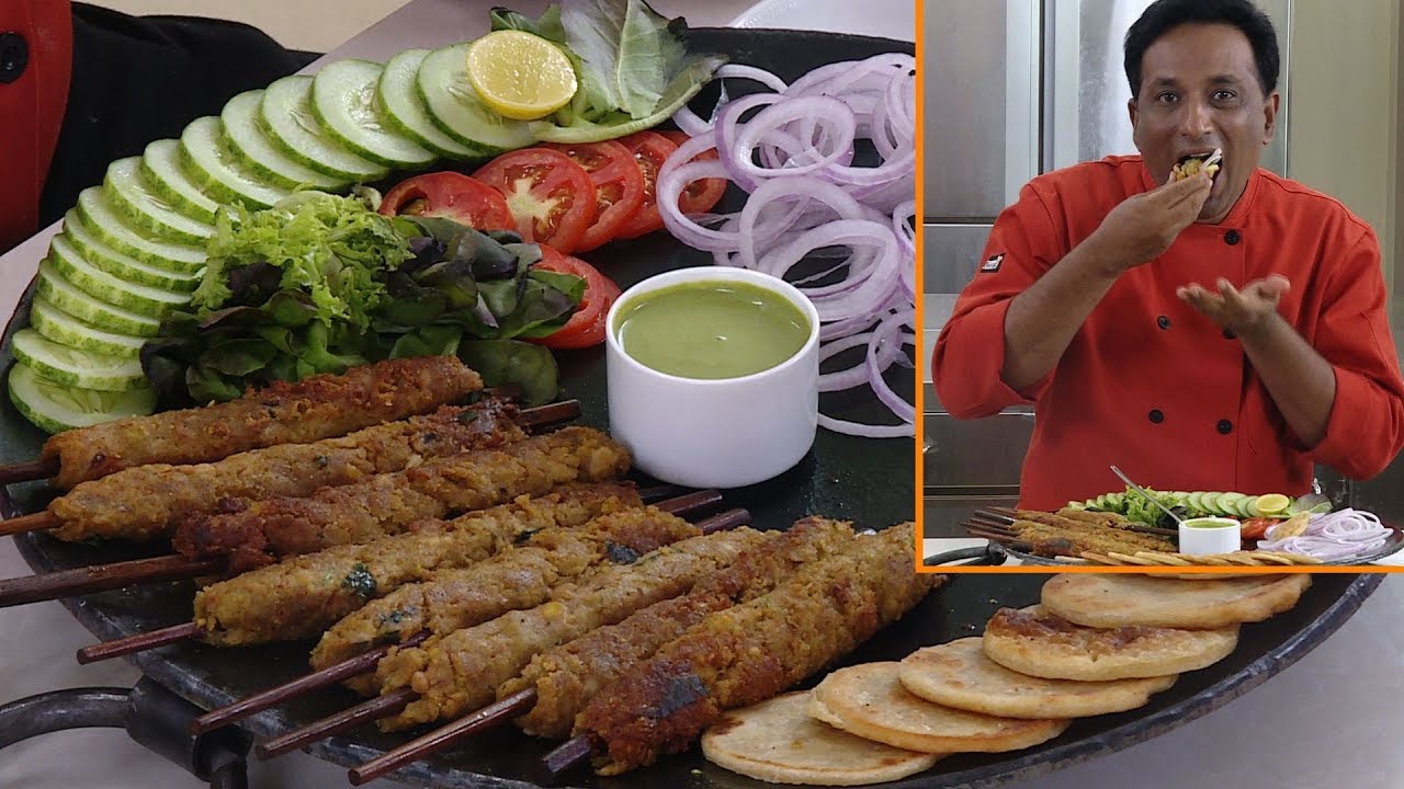 Chicken Fry And Roast Recipes 18 - Shami Kabab Tava Sheek - Chicken Shami Kabab Recipe | Vahchef - VahRehVah