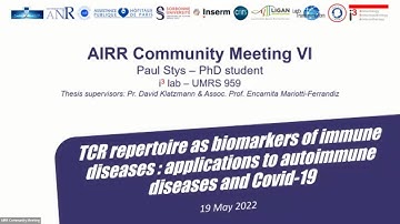 AIRRC6 - TCR repertoire as biomarker of immune diseases:  autoimmunity and COVID-19 (P. Stys)