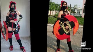 Full low budget costume of hanabi  mobile legends ccosplay