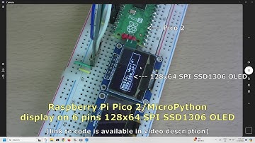 Raspberry Pi Pico 2/MicroPython display on SPI SSD1306 OLED