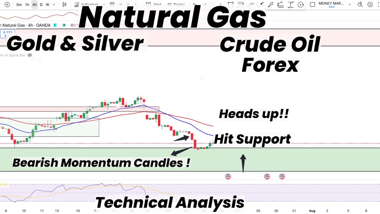Natural Gas Bearish Momentum Candles at Support |Heads up |Gold ...