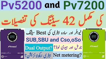 fronus infineon reborn pv 5200 and pv 7200 complete 42  settings | solar inverter setting
