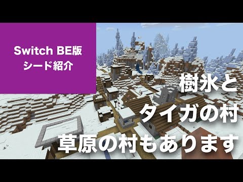 マインクラフト Switch Be版 おすすめシード値 Part3 樹氷とタイガの村 なかなか建築しがいがありそうですが どうですか ニンテンドースイッチ 1 5 1 アップデート対応