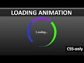 Animated loading spinner css