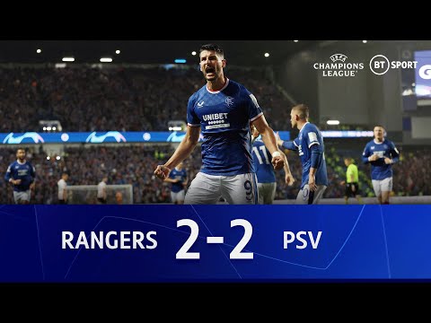 Rangers v PSV (2-2) | Bears Held By Van Nistelrooy's Side At Wet Ibrox | Champions League Highlights
