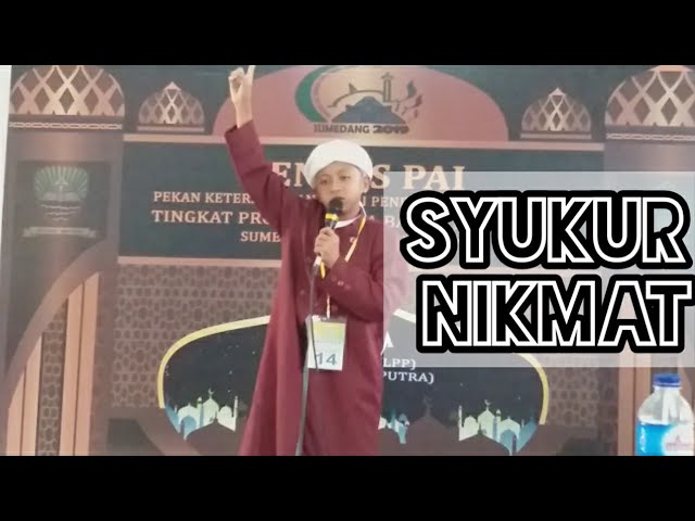 Finalis Lomba Pidato Tingkat Provinsi Jawa Barat Syukur Nikmat Pentas Pai Youtube