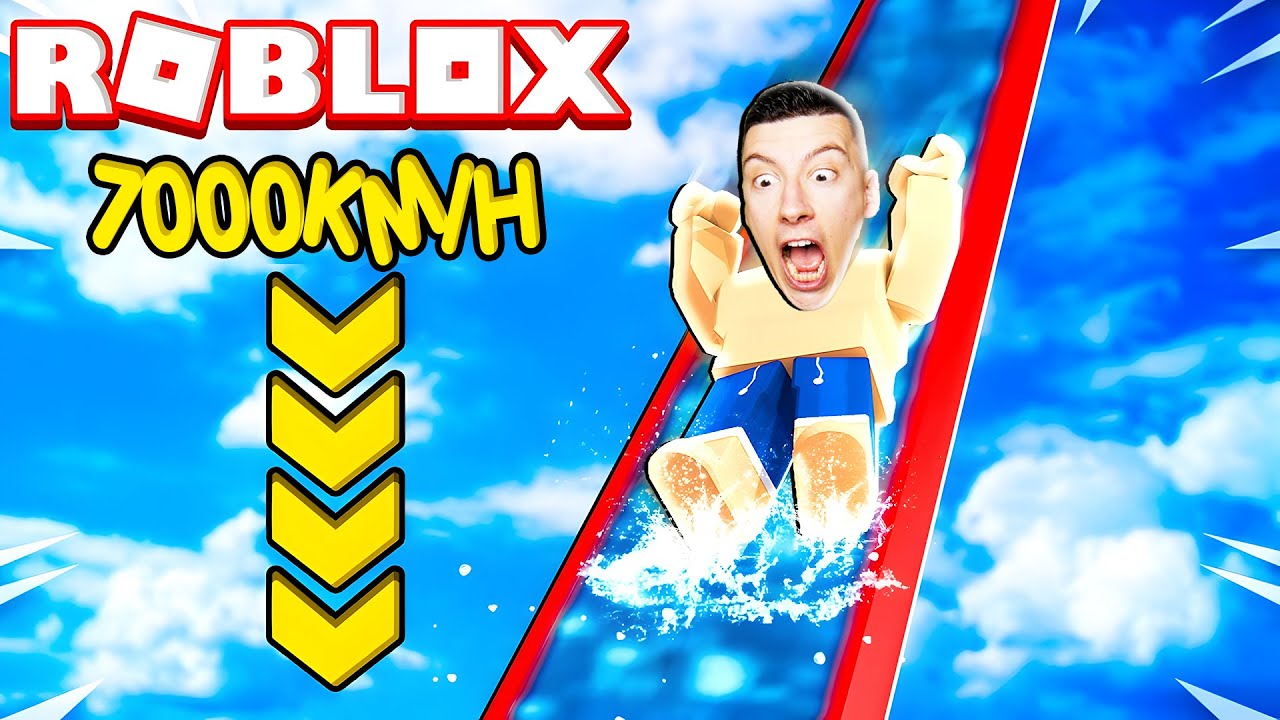LE TOBOGGAN AQUATIQUE LE PLUS RAPIDE AU MONDE DANS ROBLOX ! *7 000 KM/H*
