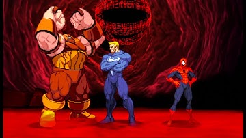 Marvel VS Capcom 2 - Spider-Man/Venom/Juggernaut - Expert Difficulty Playthrough