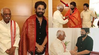 Haryana Governor Bandaru Dattatreya Garu Meets And Congratulates Icon Star Allu Arjun | TE