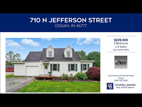 710 N Jefferson Street, Ossian, IN home video tour