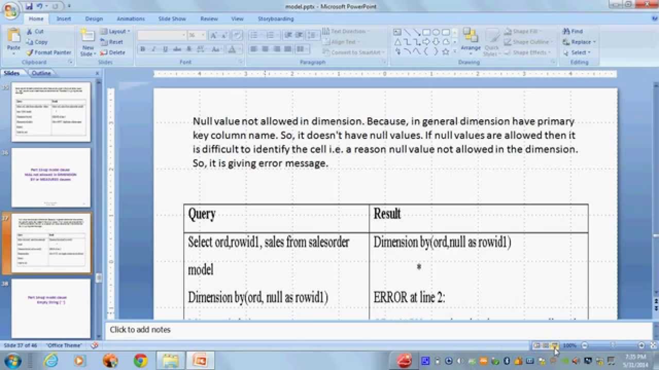 part 13 sql model not null in dim by and measures - YouTube