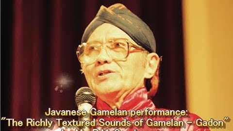 Javanese Gamelan performance by Mr. R.M. Soedarsono, Fukuoka Prize 1998