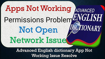 How To Fix Advanced English dictionary App not working | Not Open | Space Issue | Network Issue