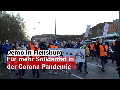 Demo in Flensburg: „Für mehr Solidarität in der Corona-Pandemie“