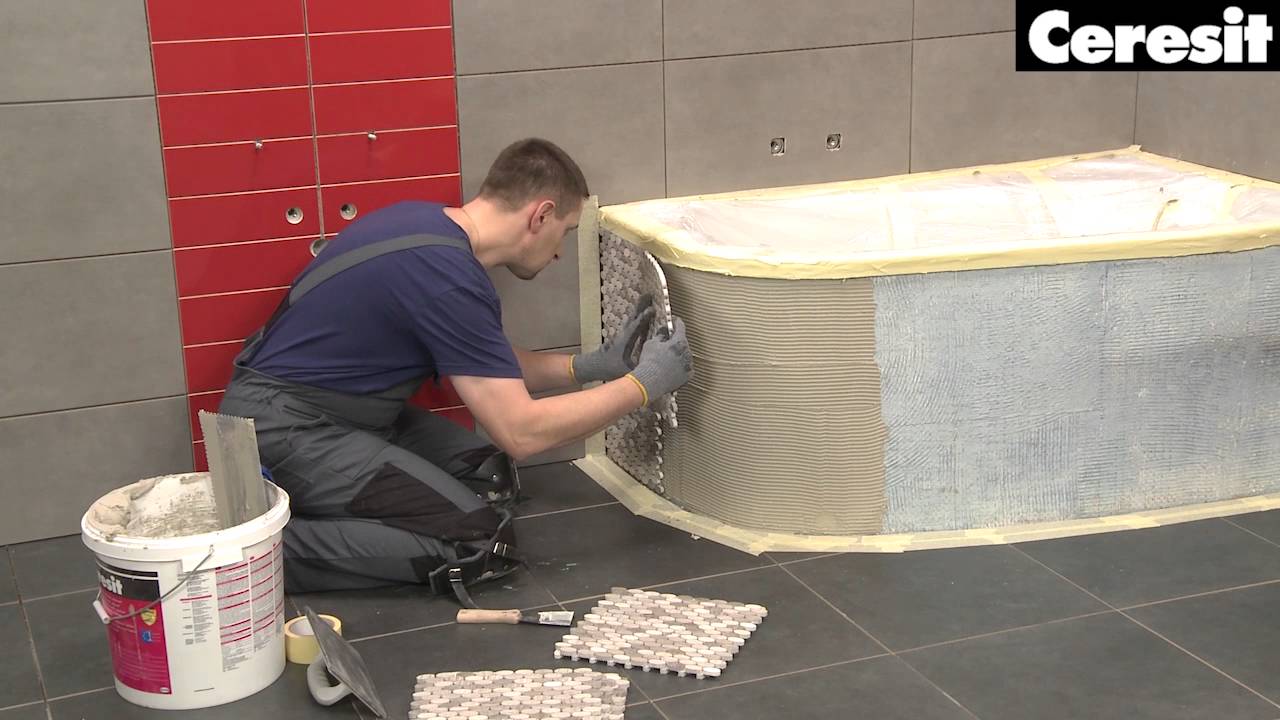 Укладка плитки на старую облицовку, видео инструкция выполнения работ с материалами Ceresit
