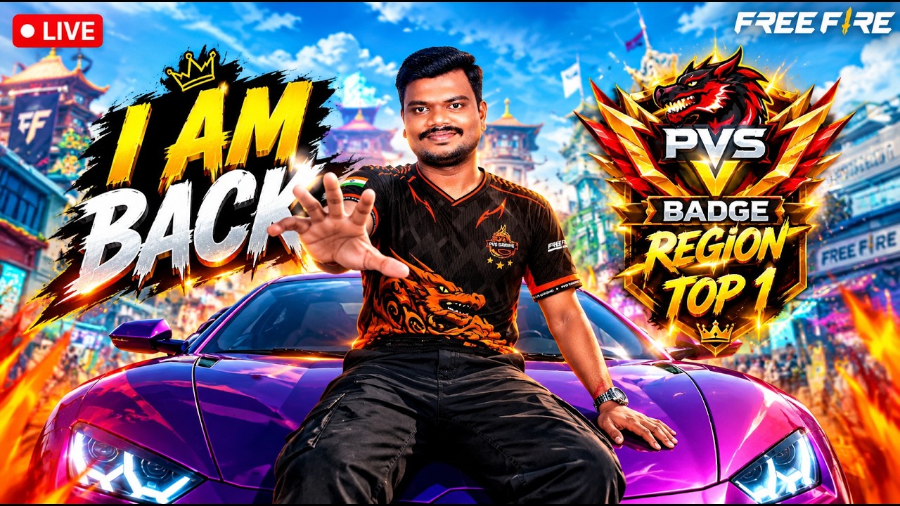 Tamilnadu 1st Time Grandmaster Live Rank Push ❤️- Free Fire Tamil Live - PVS GAMING🔥| Free Fire Max
