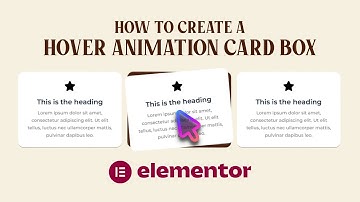 How to Create Hover animation Card Box In Elementor Wordpress
