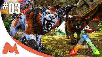 Modded ARK: Dino Overhaul X! Crystal Isles - FIRE MANTICORE Y & ICE MANTICORE Z EVOLUTION! (E03)