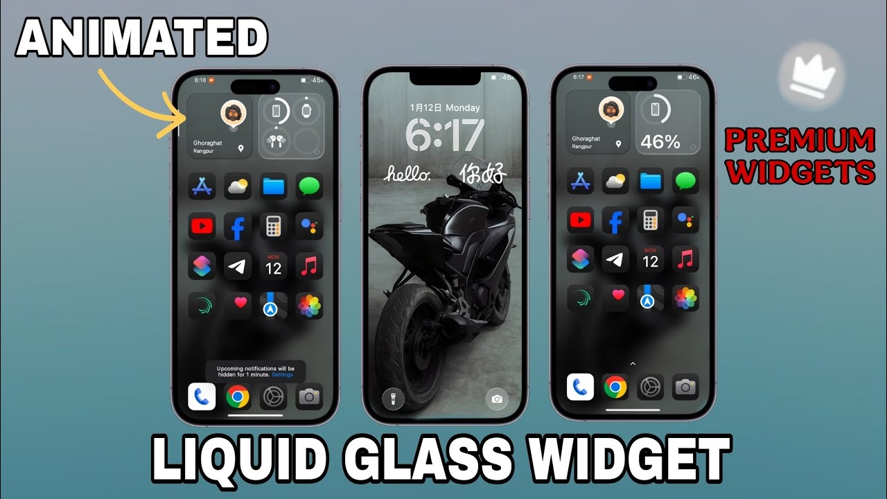 PREMIUM LIQUID GLASS ANIMATED  WIDGETS _- XIAOMI GLOBAL 