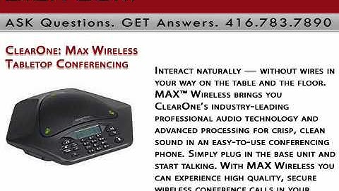 ClearOne Max Wireless Tabletop Conferencing | Digitcom.ca | Business Phone Systems