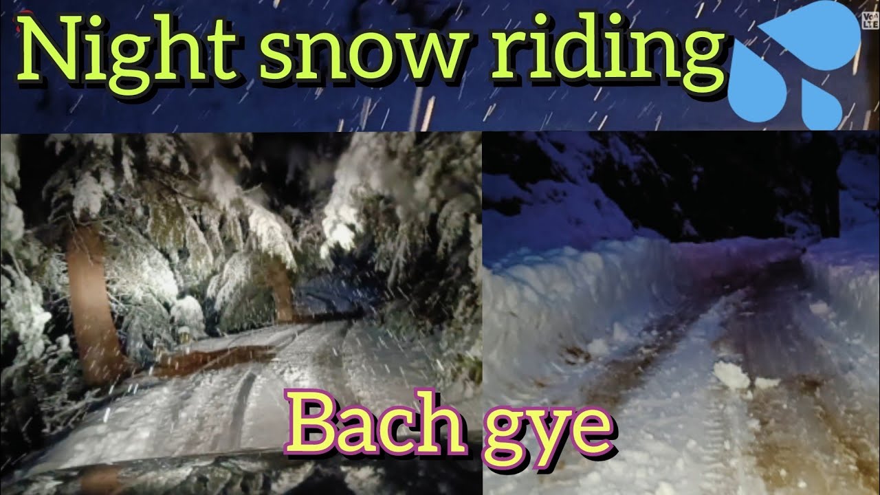 Snow riding at night ️ ️🏔️ live snowfall || - YouTube